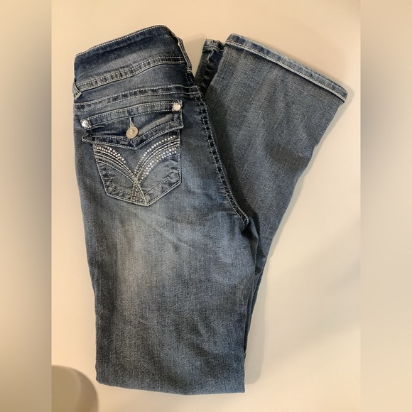 Wallflower The Luscious Curvy Fit Blue Boot Cut Jeans Size 9 Preloved - Picture 2 of 6